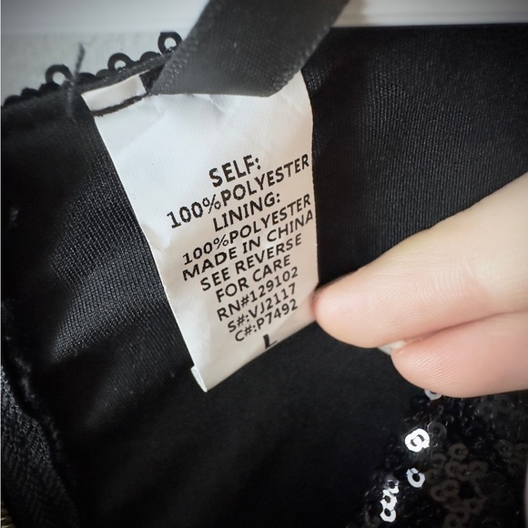 DOLLS KILL / Ktoö Black Dark Glimmered Visions Sequin [ L] Jumpsuit - Picture 8 of 10